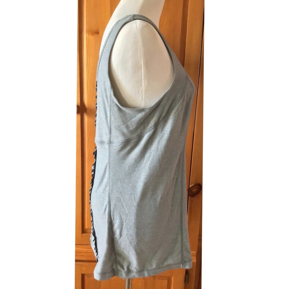 Lululemon Gray Ruffle Tank Top - Picture 2 of 4